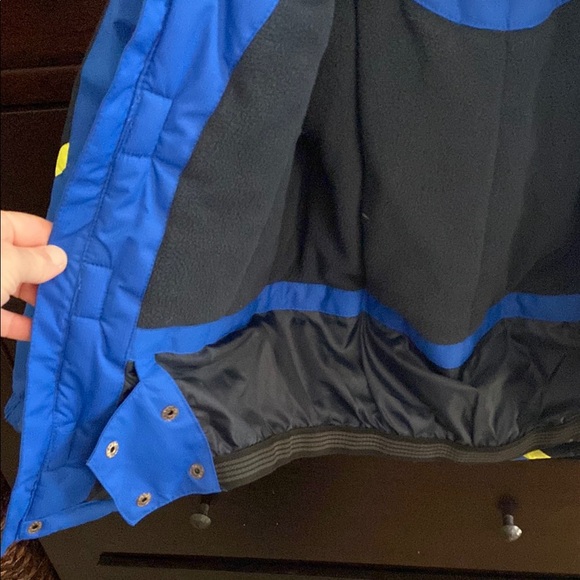 Blue Kids Ski Jacket with Hood - Picture 4 of 5